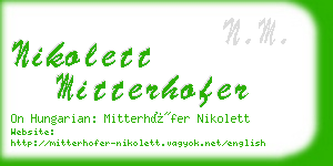 nikolett mitterhofer business card